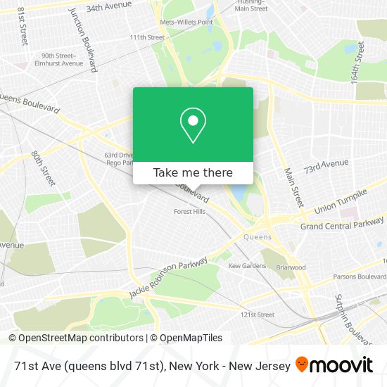 71st Ave (queens blvd 71st) map