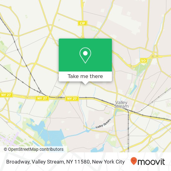 Mapa de Broadway, Valley Stream, NY 11580