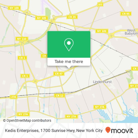 Mapa de Kedis Enterprises, 1700 Sunrise Hwy