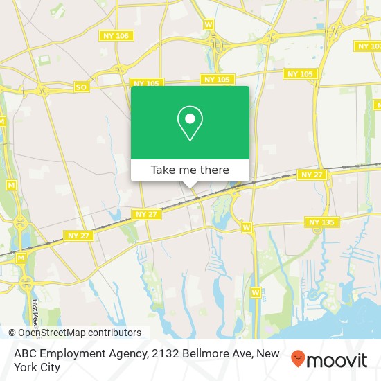 Mapa de ABC Employment Agency, 2132 Bellmore Ave