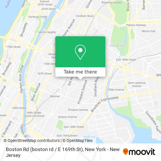 Mapa de Boston Rd (boston rd / E 169th St)