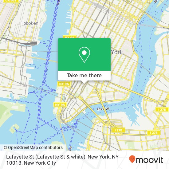 Lafayette St (Lafayette St & white), New York, NY 10013 map