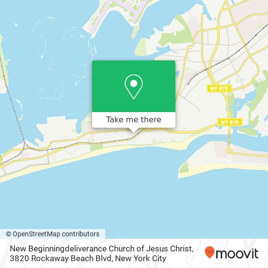 Mapa de New Beginningdeliverance Church of Jesus Christ, 3820 Rockaway Beach Blvd