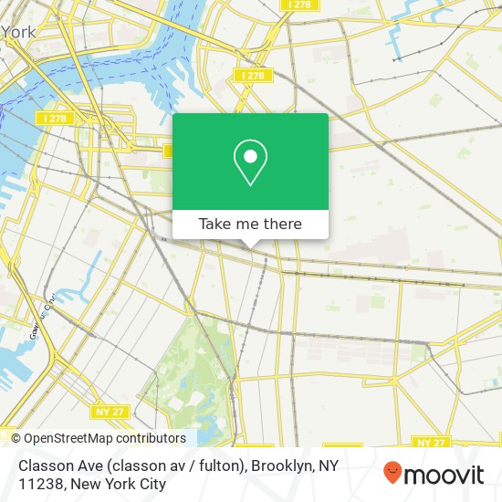 Classon Ave (classon av / fulton), Brooklyn, NY 11238 map