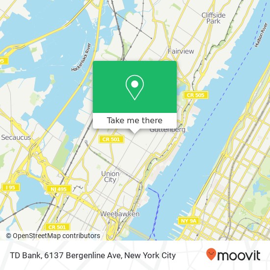 TD Bank, 6137 Bergenline Ave map