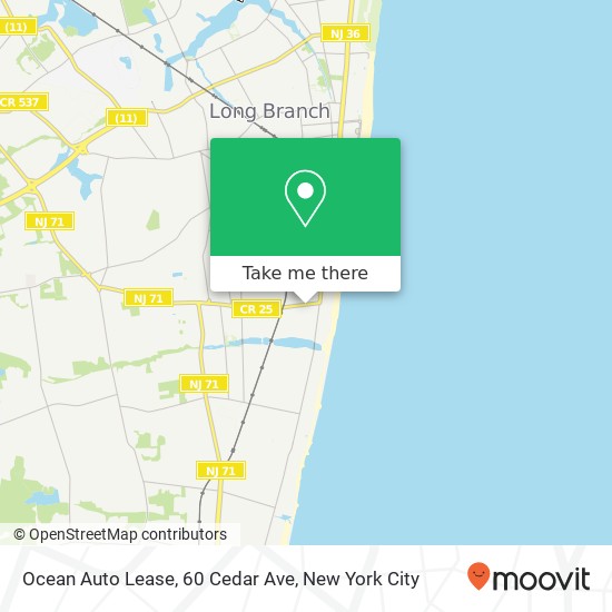 Ocean Auto Lease, 60 Cedar Ave map