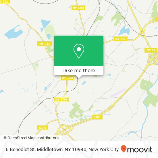 Mapa de 6 Benedict St, Middletown, NY 10940