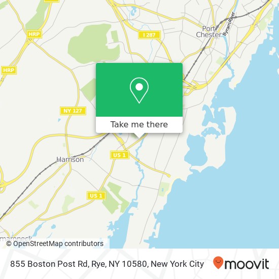 855 Boston Post Rd, Rye, NY 10580 map