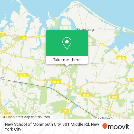 New School of Monmouth City, 301 Middle Rd map
