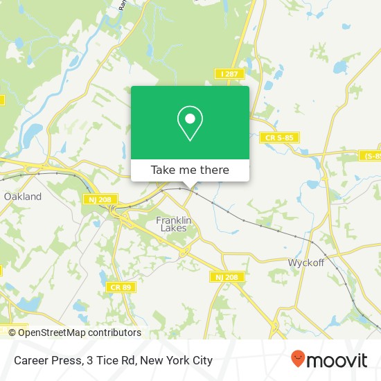 Mapa de Career Press, 3 Tice Rd