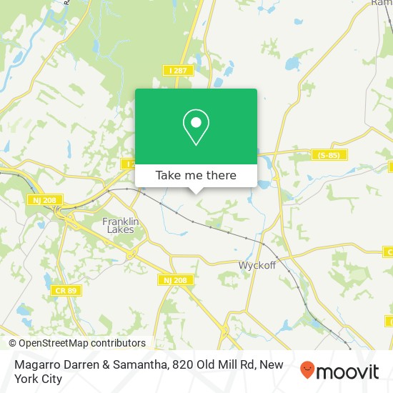 Mapa de Magarro Darren & Samantha, 820 Old Mill Rd