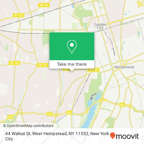 44 Walnut St, West Hempstead, NY 11552 map