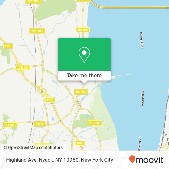 Mapa de Highland Ave, Nyack, NY 10960