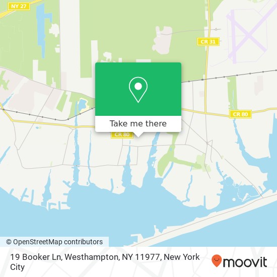 Mapa de 19 Booker Ln, Westhampton, NY 11977