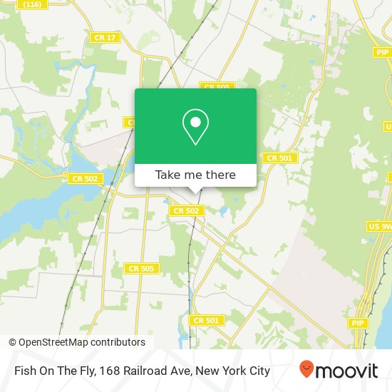 Fish On The Fly, 168 Railroad Ave map