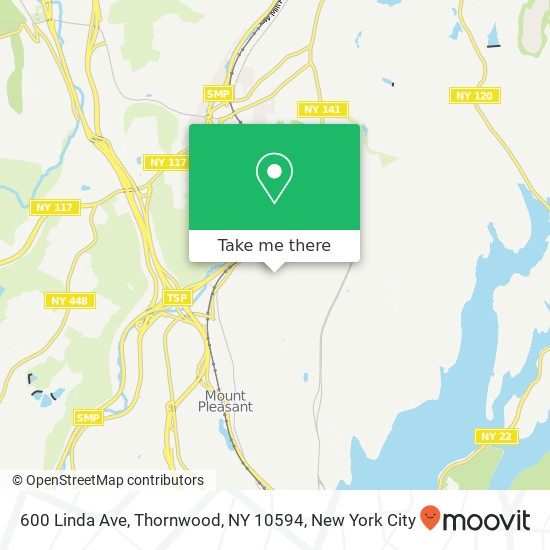 Mapa de 600 Linda Ave, Thornwood, NY 10594