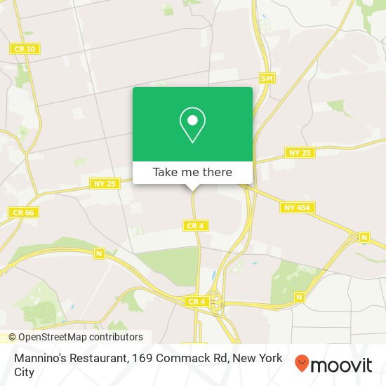 Mannino's Restaurant, 169 Commack Rd map