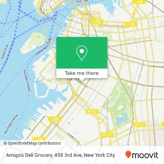 Mapa de Amigo's Deli Grocery, 458 3rd Ave