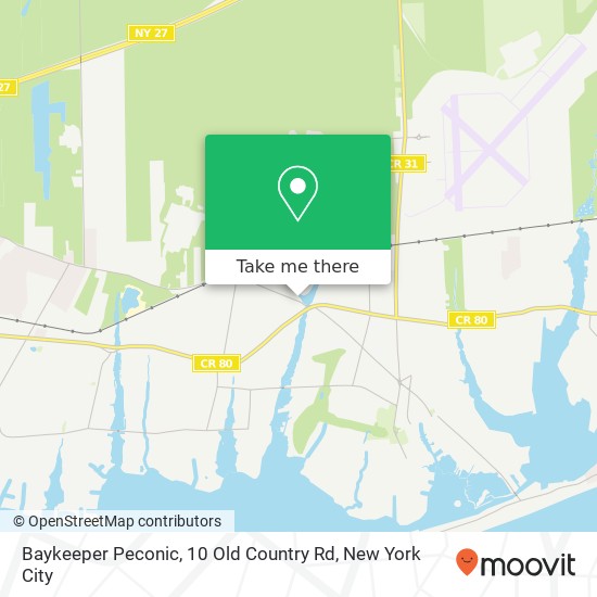 Mapa de Baykeeper Peconic, 10 Old Country Rd