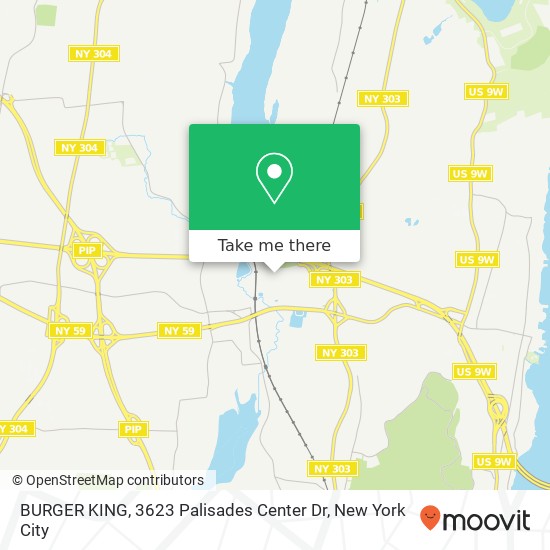 BURGER KING, 3623 Palisades Center Dr map