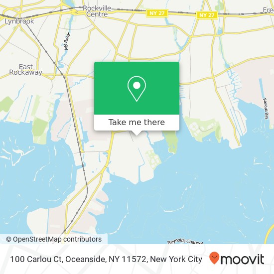 Mapa de 100 Carlou Ct, Oceanside, NY 11572