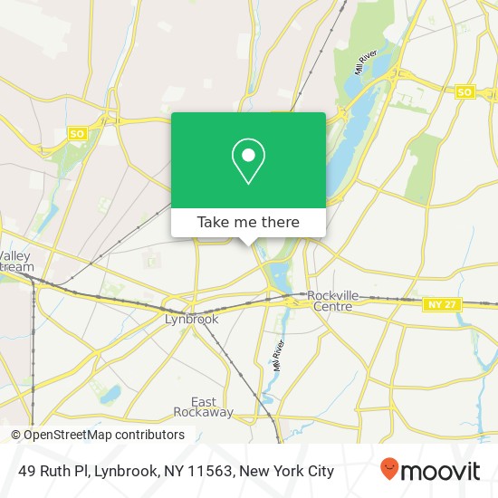 Mapa de 49 Ruth Pl, Lynbrook, NY 11563