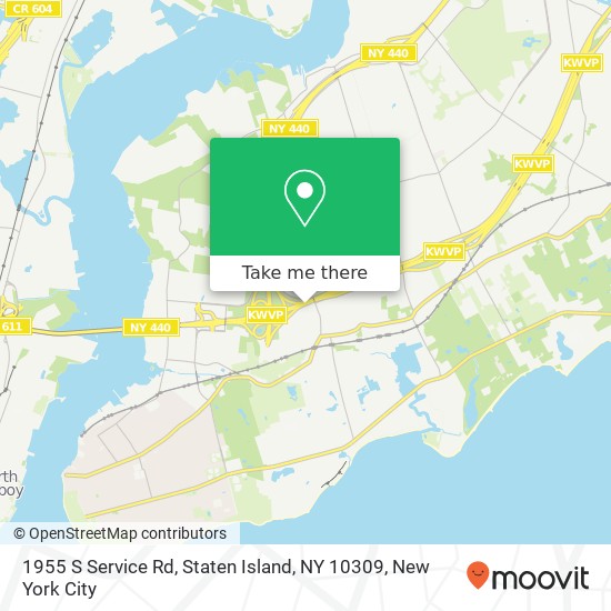 Mapa de 1955 S Service Rd, Staten Island, NY 10309