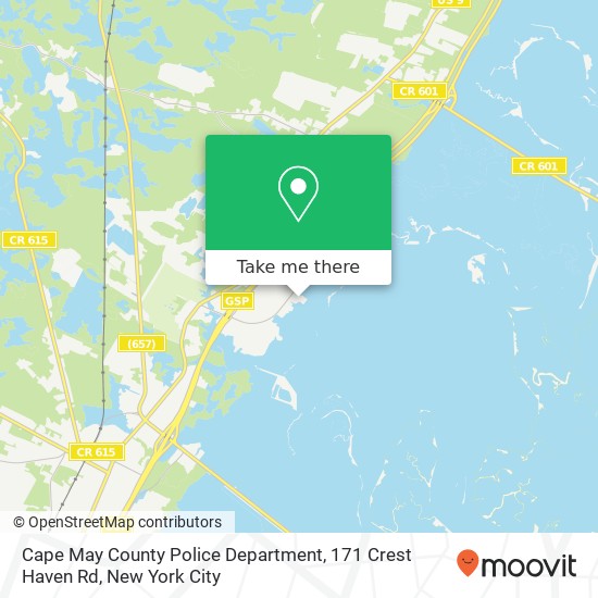 Cape May County Police Department, 171 Crest Haven Rd map