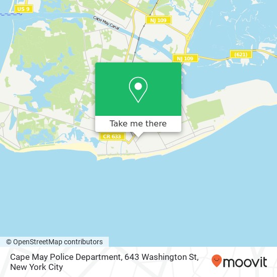 Cape May Police Department, 643 Washington St map