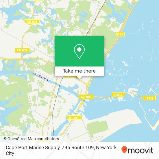 Cape Port Marine Supply, 795 Route 109 map
