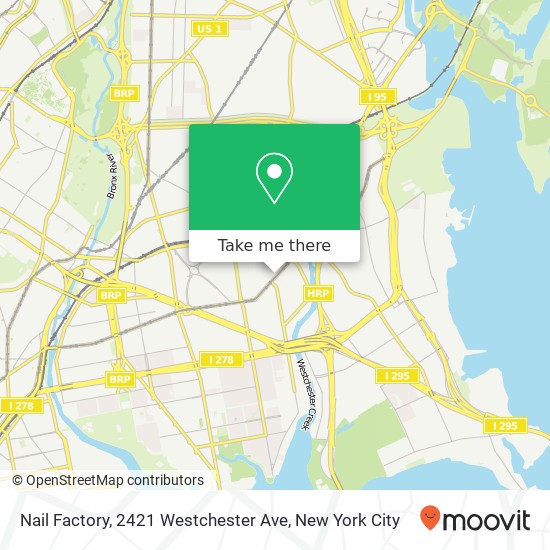 Nail Factory, 2421 Westchester Ave map