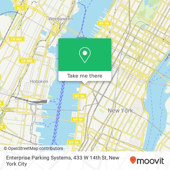 Mapa de Enterprise Parking Systems, 433 W 14th St