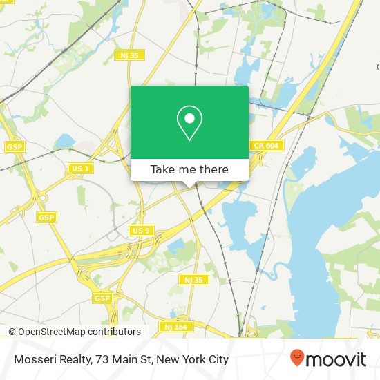 Mapa de Mosseri Realty, 73 Main St