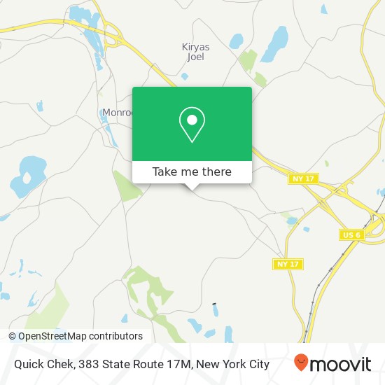 Mapa de Quick Chek, 383 State Route 17M