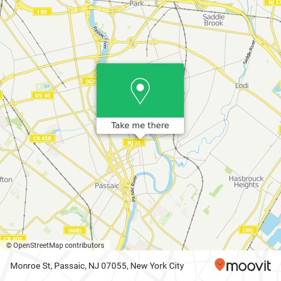 Mapa de Monroe St, Passaic, NJ 07055