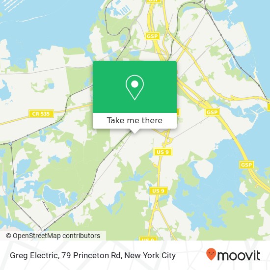 Mapa de Greg Electric, 79 Princeton Rd