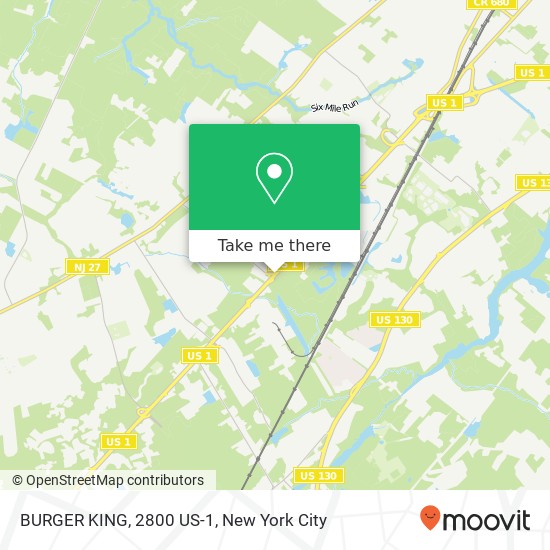 BURGER KING, 2800 US-1 map