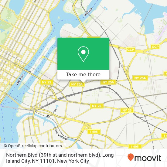 Northern Blvd (39th st and northern blvd), Long Island City, NY 11101 map