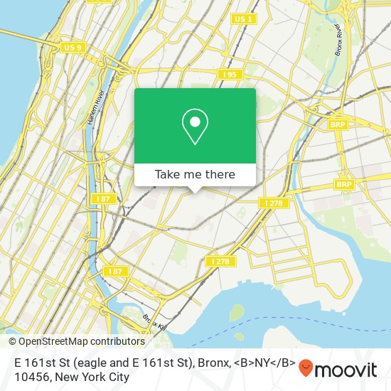 E 161st St (eagle and E 161st St), Bronx, <B>NY< / B> 10456 map