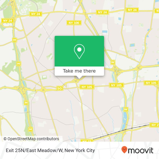 Mapa de Exit 25N/East Meadow/W