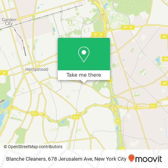 Mapa de Blanche Cleaners, 678 Jerusalem Ave