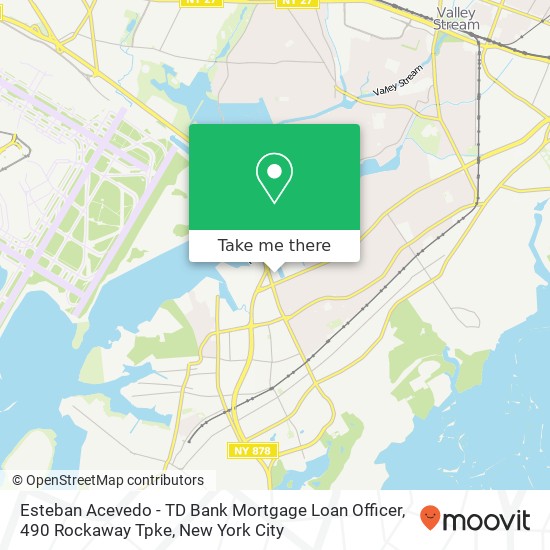 Mapa de Esteban Acevedo - TD Bank Mortgage Loan Officer, 490 Rockaway Tpke