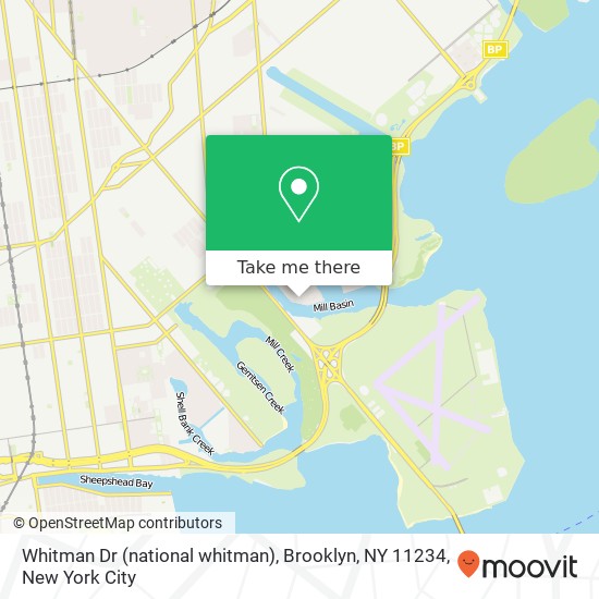 Mapa de Whitman Dr (national whitman), Brooklyn, NY 11234