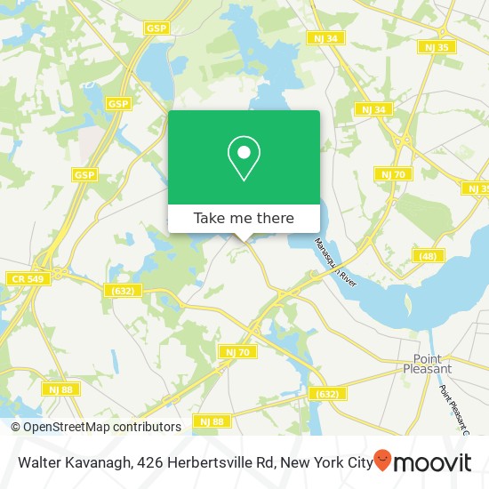 Mapa de Walter Kavanagh, 426 Herbertsville Rd