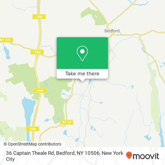 Mapa de 36 Captain Theale Rd, Bedford, NY 10506