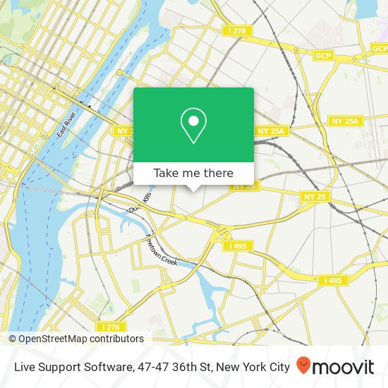 Live Support Software, 47-47 36th St map