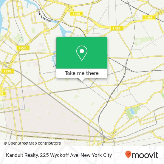 Mapa de Kanduit Realty, 225 Wyckoff Ave