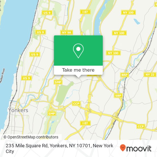 Mapa de 235 Mile Square Rd, Yonkers, NY 10701