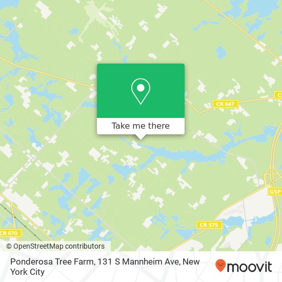 Ponderosa Tree Farm, 131 S Mannheim Ave map