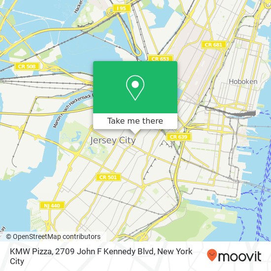 Mapa de KMW Pizza, 2709 John F Kennedy Blvd